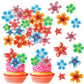 Rsstarxi 72 Pack Edible Hawaii Flowers Cake Decorations, Rice Paper Toppers for Cakes & Cupcakes, Design 9