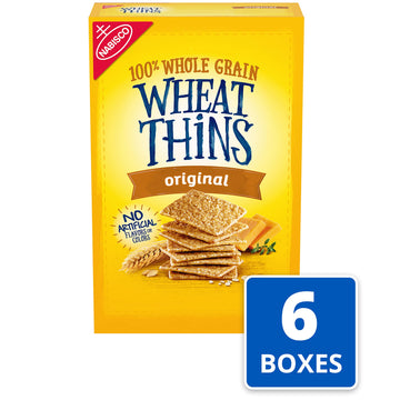 Wheat Thins Original Whole Grain Wheat Crackers, 6-8.5 Oz Boxes
