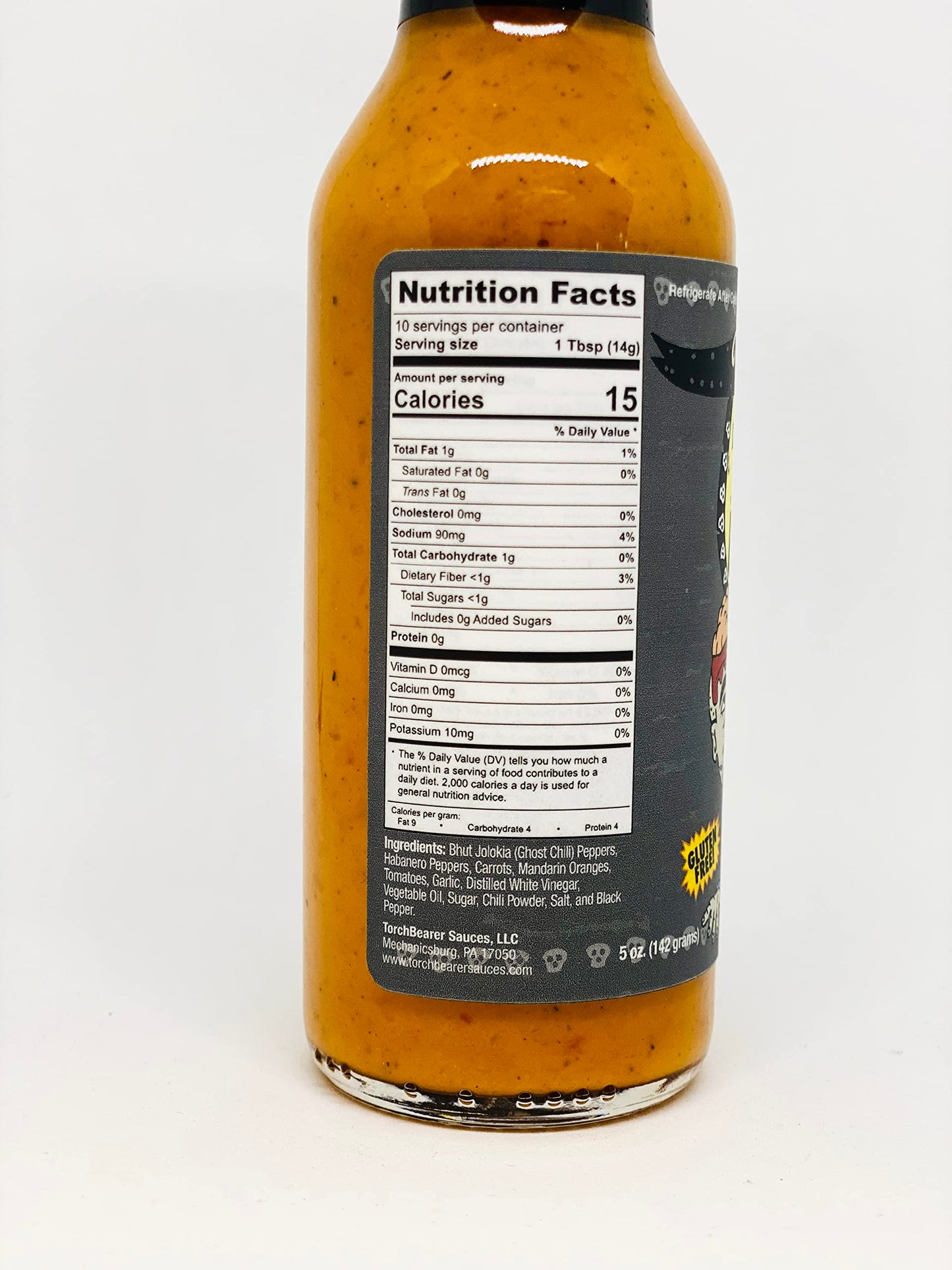 Torchbearer Sauces Zombie Apocalypse Ghost Chili Hot Sauce, 5 Fl Oz - All Natural, Vegan, Extract Free, Made In Usa, Featured On Hot Ones!