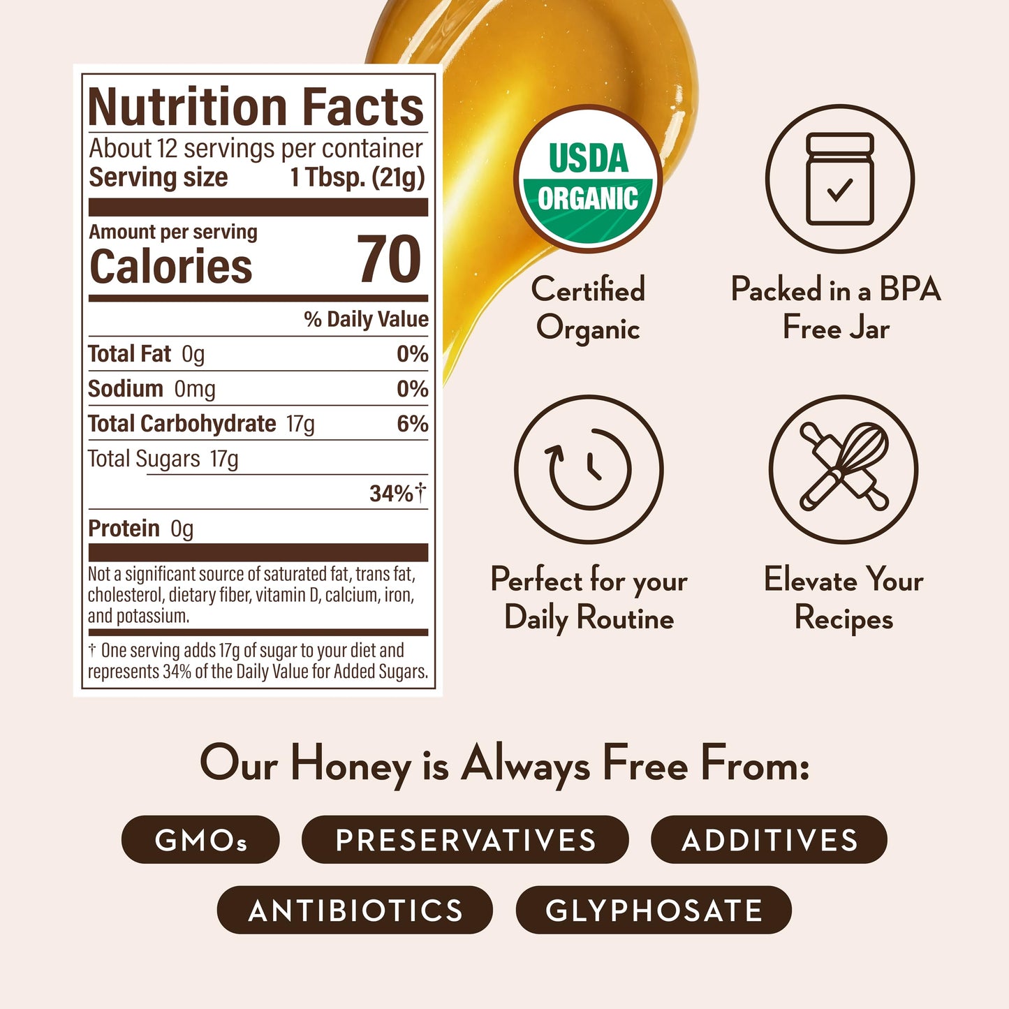 Wedderspoon Raw enhanced USDA Certified Organic Manuka Honey  50+ MGO  8.8 Oz  Unpasteurized New Zealand Honey  From Our Hives to Your Home