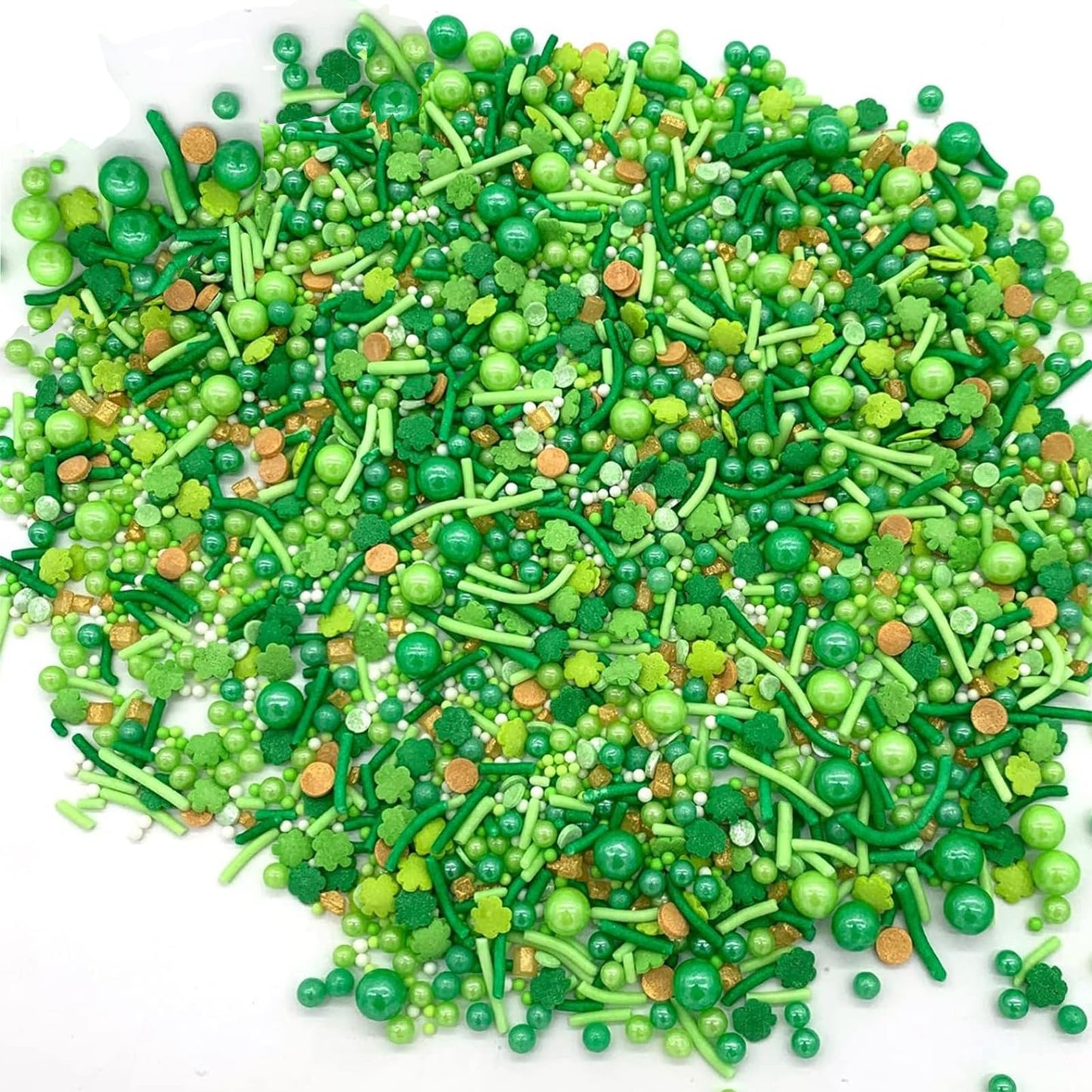 Sentovac St Patricks Day Sprinkles Pearl Edible Candy Sugar Decorations For Cake Cookie Cupcake Topper Baking Decorations St Pat
