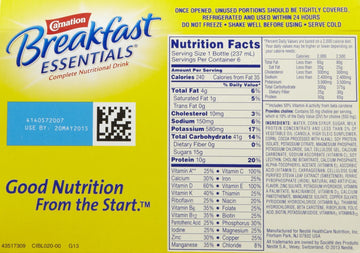 Carnation Breakfast Essentials Ready-to-Drink, Rich Milk Chocolate, 8 Ounce Bottle (Pack of 6) (Packaging May Vary)