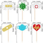 ZHUOWEISM Nurse Cupcake Toppers, 30 PCS Glitter Graduation Decorations, Cardstock, Design 5