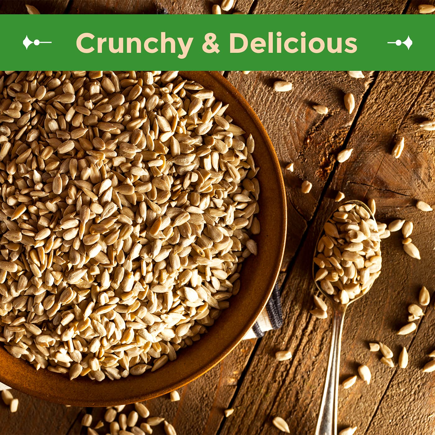 Sincerely Nuts Sunflower Seeds Roasted and Salted, Hulled | No Shell, Gluten-Free Snack, Vegan, and Kosher Certified,3(LB) Bag