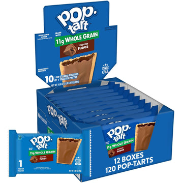 Pop-Tarts  Toaster Pastries Made with Whole Grain  Frosted Fudge  17.6oz (120 Count)