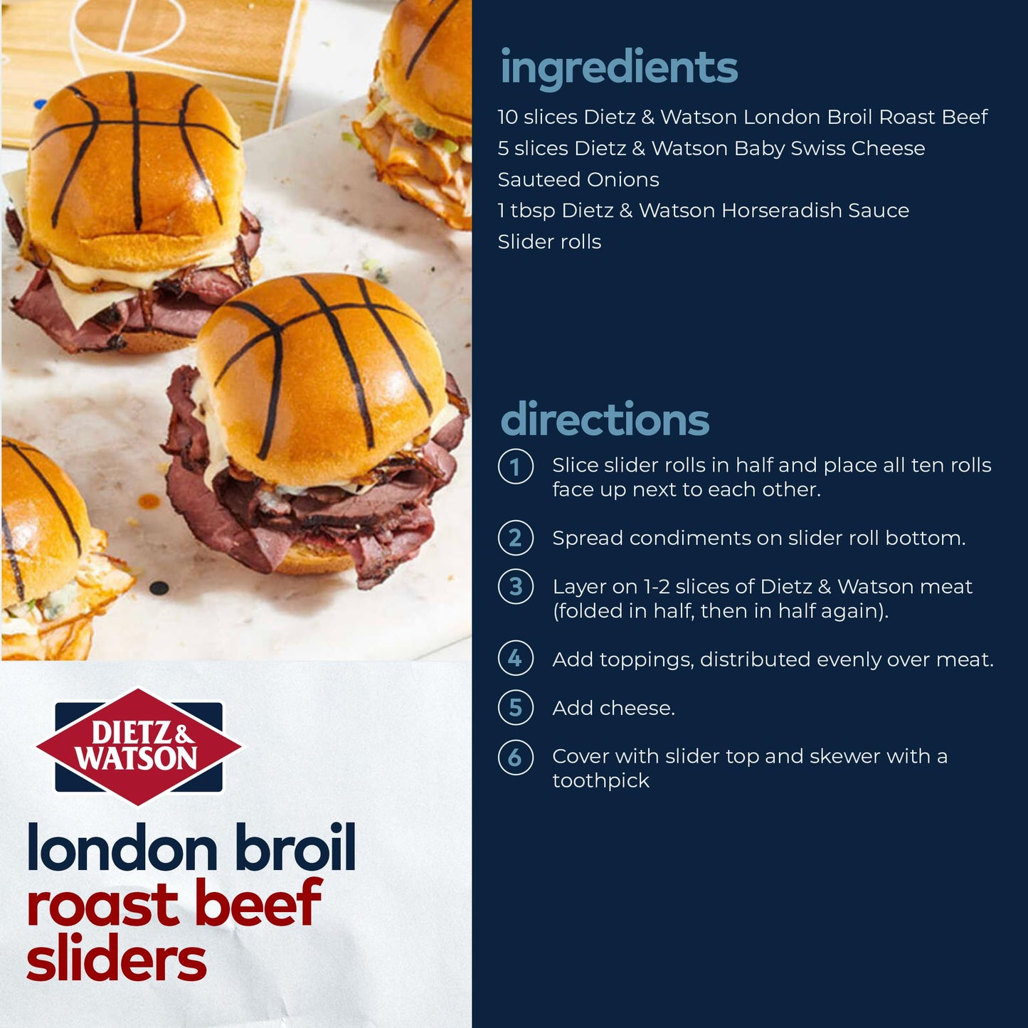 Dietz & Watson Deli-Sliced London Broil Roast Beef, 8 oz