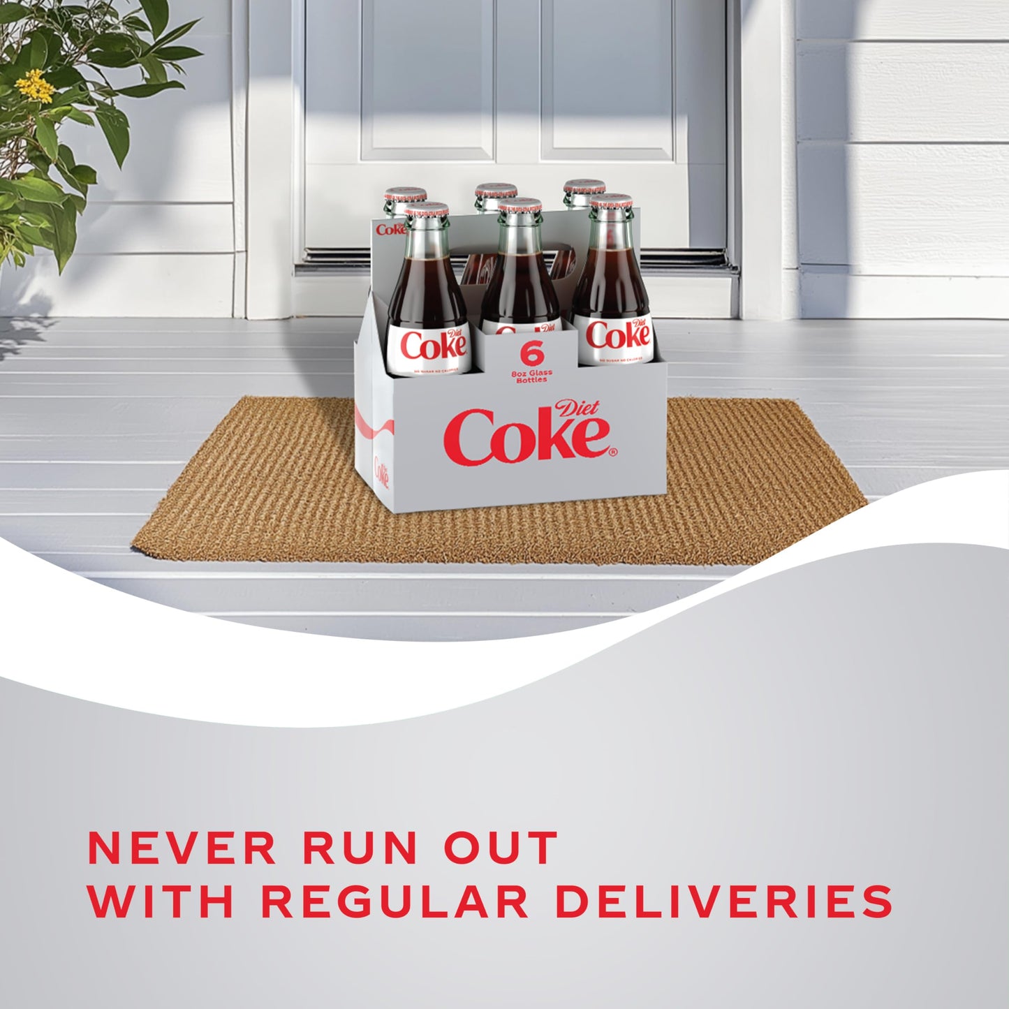 Diet Coke Glass Bottle  8 fl oz  6 Pack (Package May Vary)