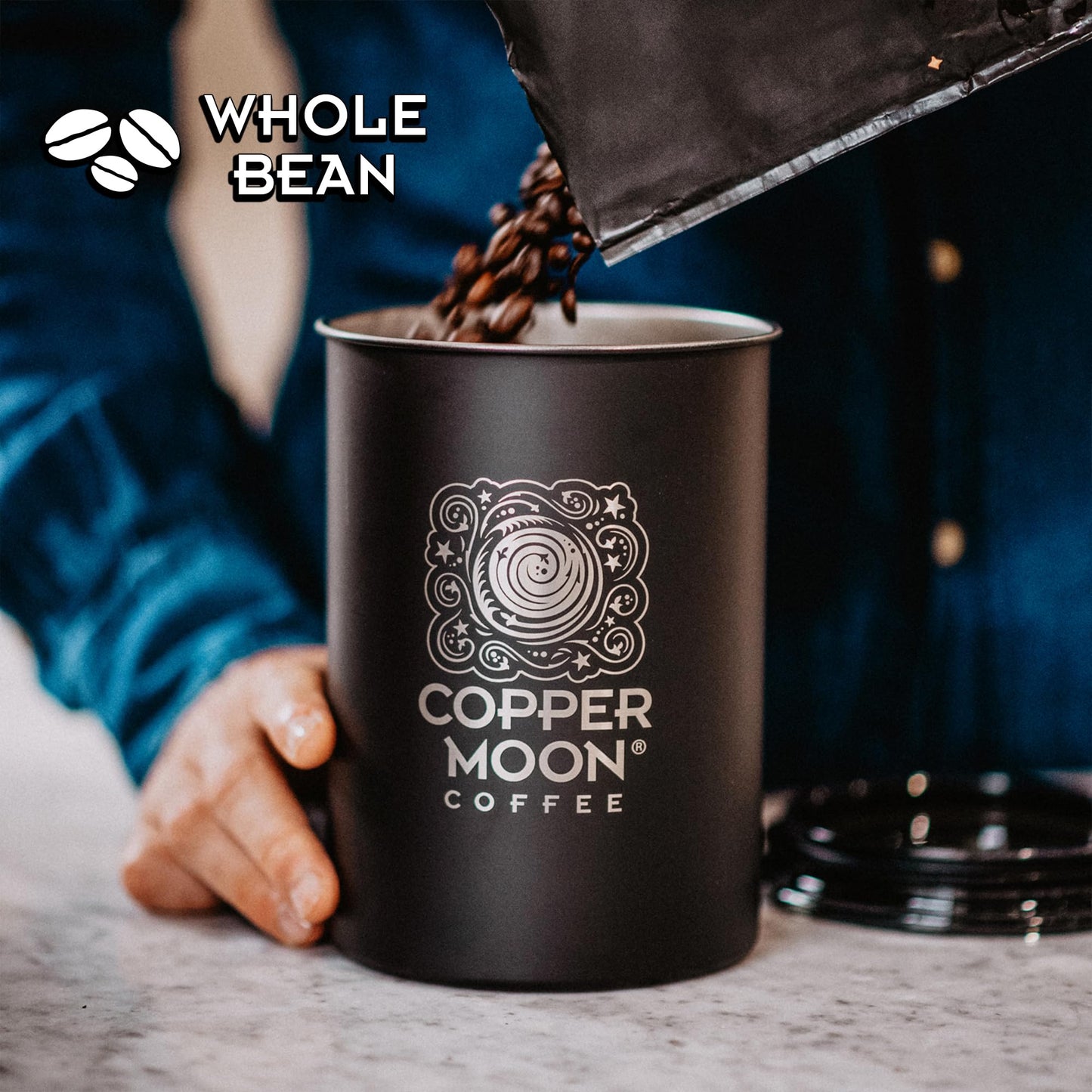 Copper Moon Whole Bean Coffee, Colombian Blend, Medium Roast, 32 Ounce, Model 260134
