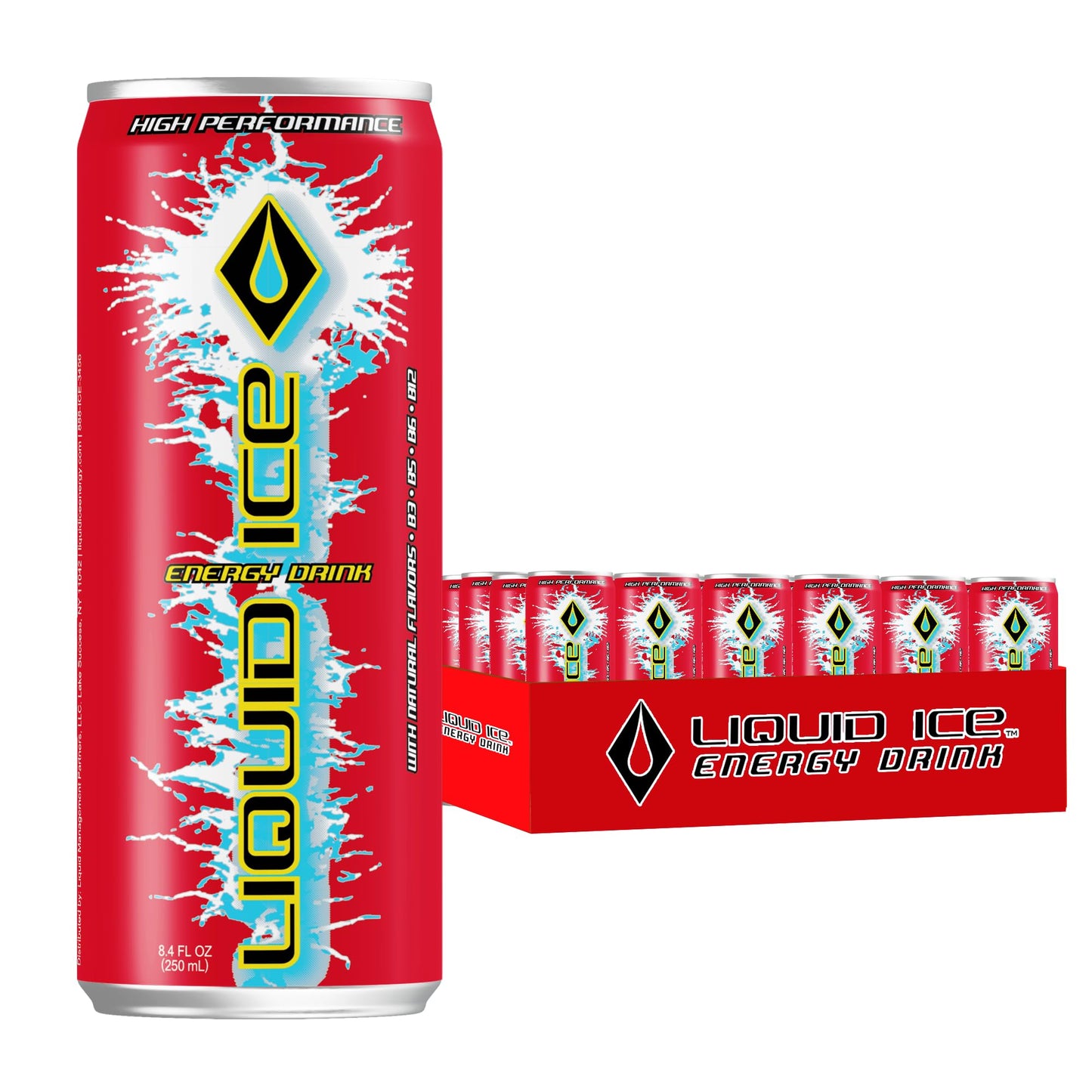 Liquid Ice Energy Drink - Cherry-licious (8.3 Fl Oz, 24 Count)