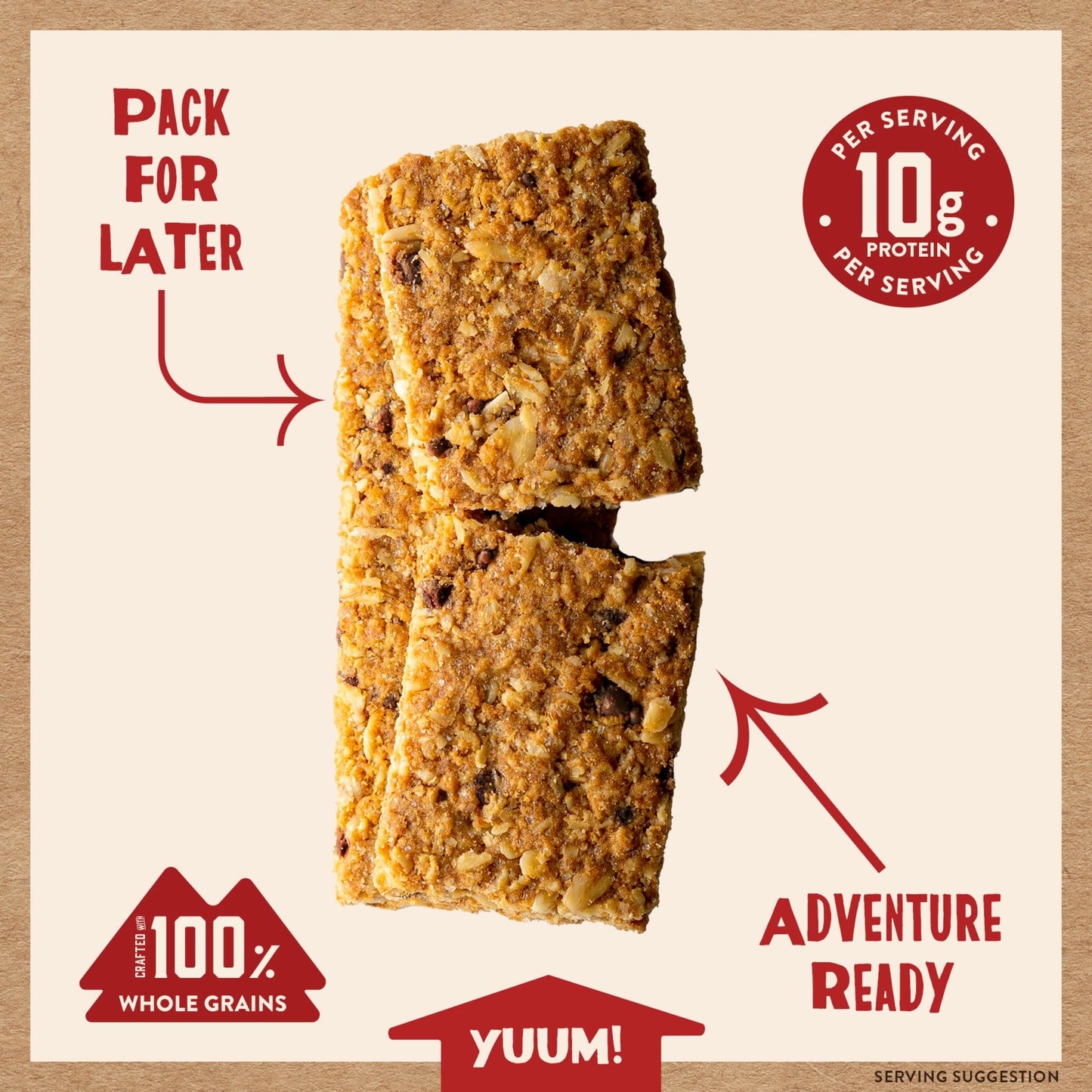 Kodiak Cakes Protein Crunchy Granola Bar, Chocolate Chip, (Pack Of 12 Boxes)