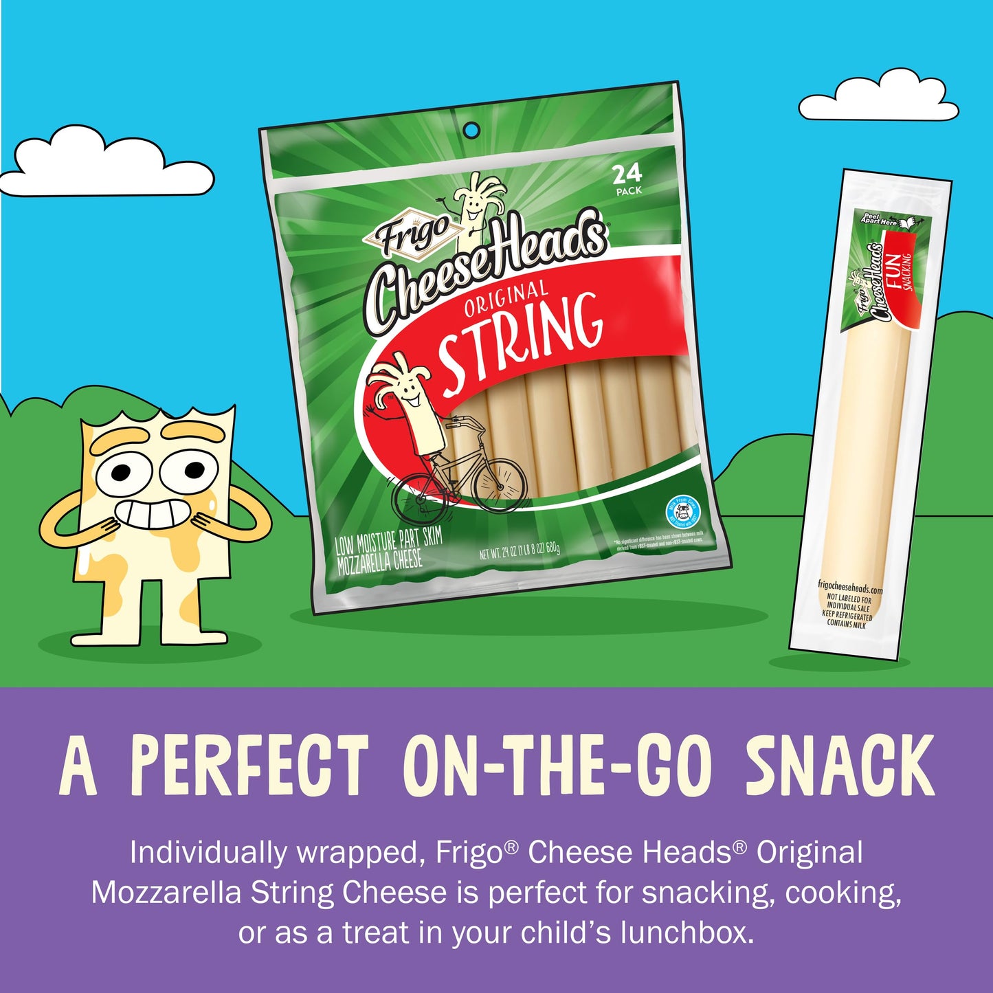 Frigo Cheese Heads, String Cheese, 24 Count