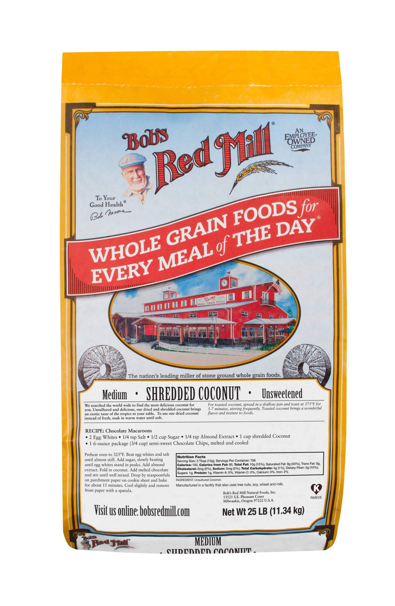 Bob's Red Mill Shredded Unsweetened Coconut, 400 Ounce (Pack of 1)