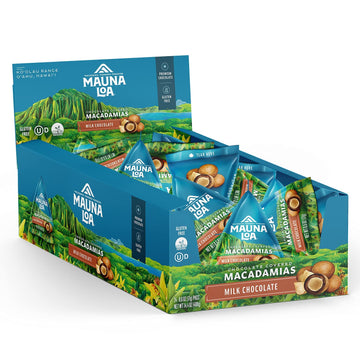 Chocolate Covered Macadamia Nuts, Milk Chocolate, Cocoa Dusted, .6 Oz Bag (Pack Of 24)