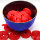 Red Strawberry Licorice Wheels - 2 Lbs Of Bulk Fresh Sweet Licorice. Approximately 80 Wheels Per Bag