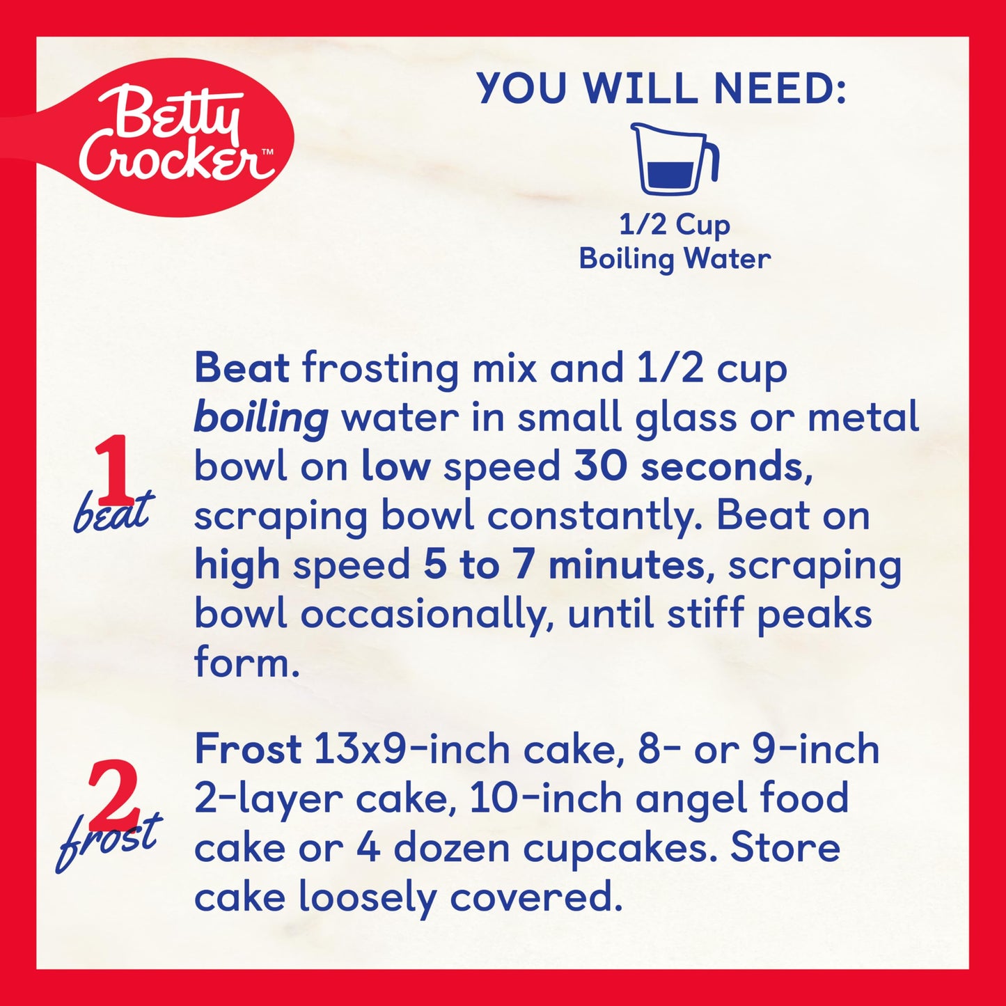 Betty Crocker Homestyle Fluffy White Frosting Mix, 7.2 Oz. (Pack Of 12)