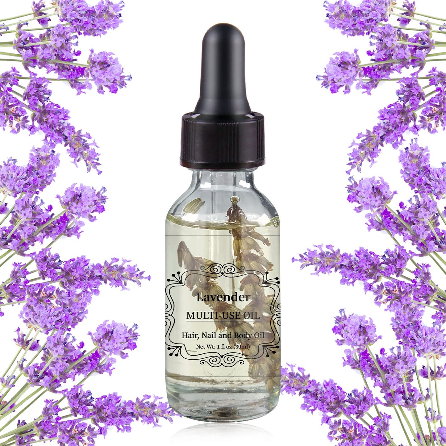Lavender Multi-Use Oil 30Ml, Organic Essential Oil For Skin, Hair, Body And Nails