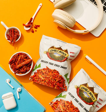 Crunchy Chili Crisps With Sesame Seeds, Ready To Eat, 120G Bag, Crispy Spicy Chilis For Snacking Anytime By Chili Boys