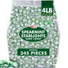 A Great Surprise Spearmint Starlight Mints - 4-Pound Bulk Bag - Individually Wrapped - Green and White Hard Candies for Office, 