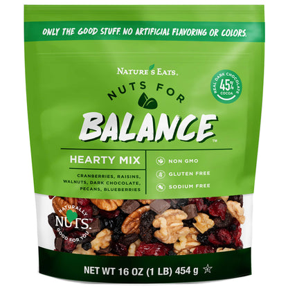 Natures Eats Nuts for Balance Hearty Trail Mix, chocolate, 16 Ounce