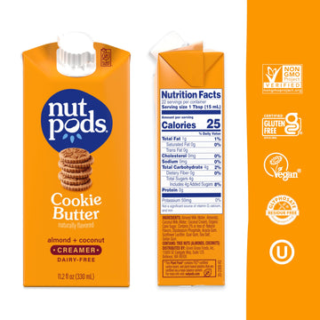 Nutpods Cookie Butter Non Dairy Coffee Creamer, Sweetened With Organic Cane Sugar, Made From Almonds And Coconuts, Gluten Free, Non-Gmo, Vegan, Kosher, Plant Based (3-Pack)