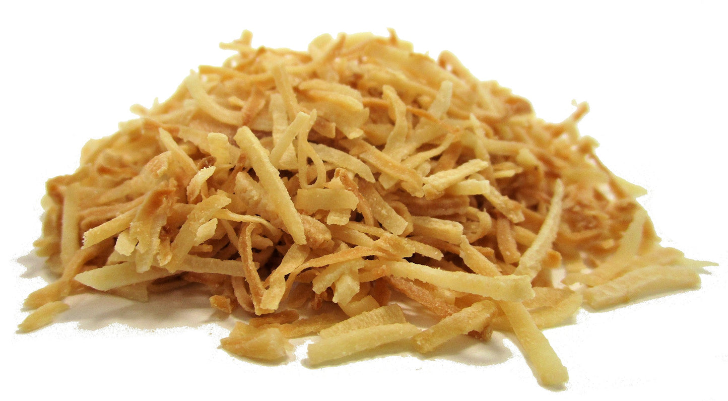Gourmet Toasted Unsweetened Coconut Fancy Shred Flakes By It'S Delish - 5 Lbs Bulk Bag - Snacks And Salad Food Crunch - Roasted