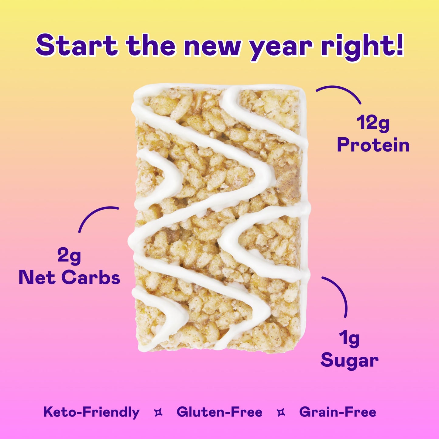 Magic Spoon High Protein Crispy Cereal Bar - Keto Friendly, Low Carb, Gluten Free, Marshmallow, Pack of 8