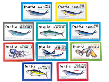 Matiz Seafood Variety Pack Sampler, 10 Pack, 4 Ounce Cans, Assorted Flavors