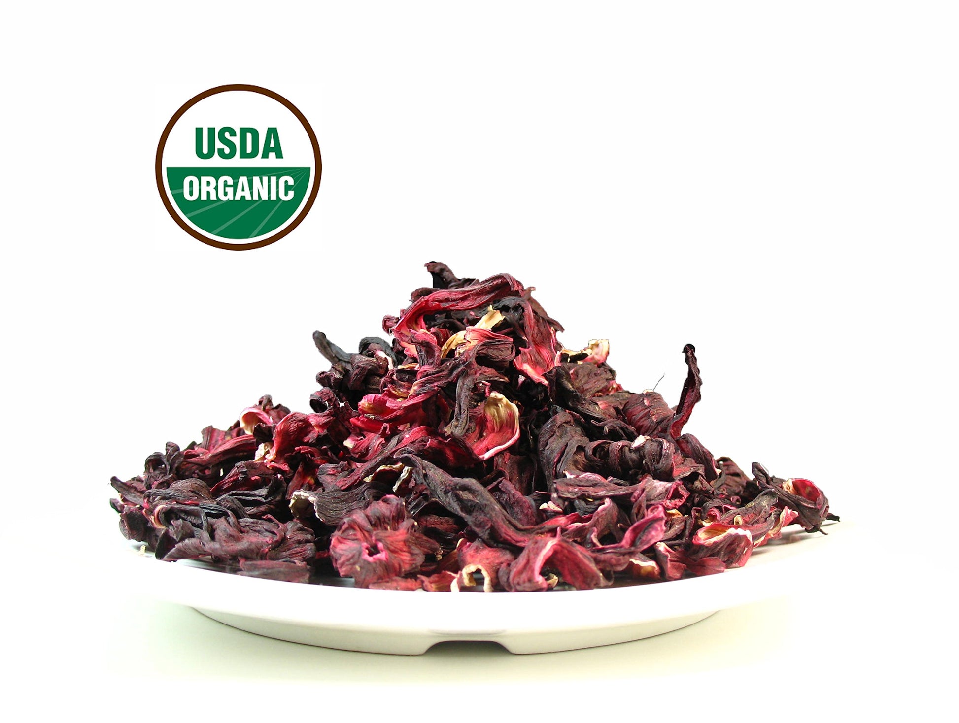 Organic Hibiscus Herbal Tea, Fully Natural And Healthy Loose Leaf Tea Contains Benefits Of Hibiscus - 4 Oz