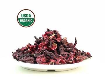 Organic Hibiscus Herbal Tea, Fully Natural And Healthy Loose Leaf Tea Contains Benefits Of Hibiscus - 4 Oz
