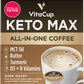 VitaCup Keto Max Dark Roast Coffee Pods, 18 Count, Compatible with Keurig K-Cup Brewers, USDA Organic, Includes MCT Oil & Turmeric