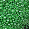 Green Sprinkles for Cake Decorating, 120g/4.23oz Edible Green Pearl Sprinkles Mix, Sugar Candy Pearls for Baking, Cookie Decorat