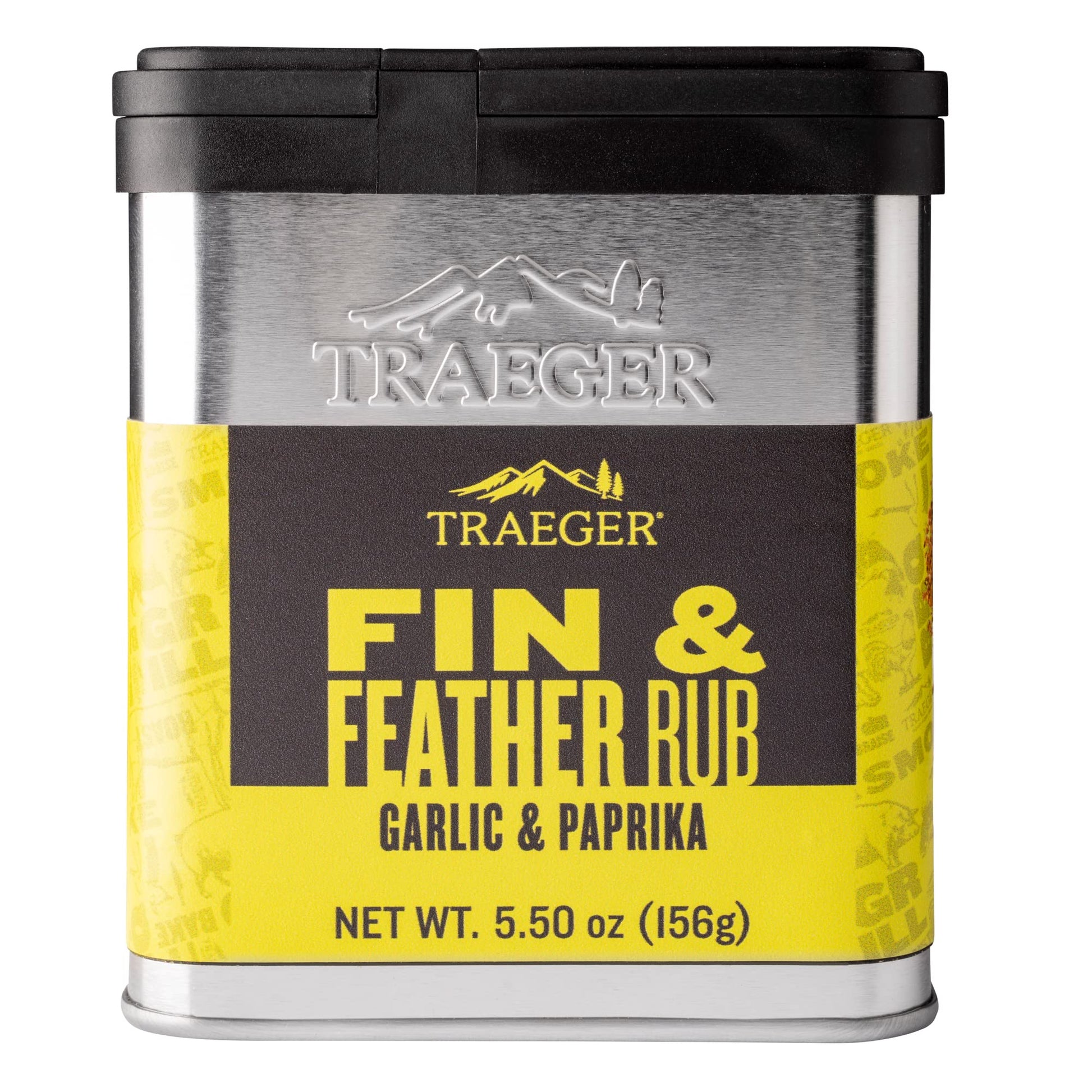 Traeger Grills SPC176 Fin and Feather Rub, Garlic & Paprika, 5.5 Ounce, Original Version