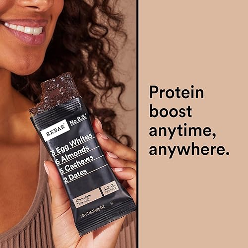 RXBAR Protein Bars, Protein Snack, Snack Bars, Chocolate Sea Salt, 9.1oz (5 Bars)