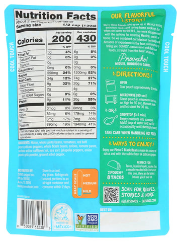 Somos Pinto & Black Beans, 10 Oz