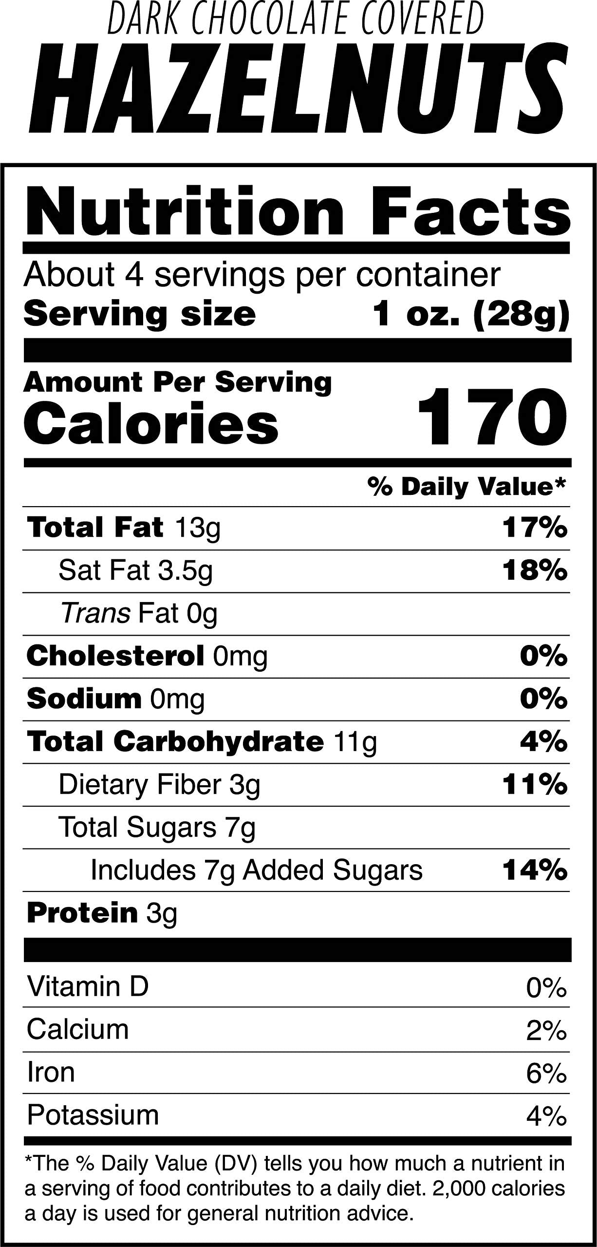 Taza Chocolate Organic Chocolate Covered Hazelnuts, 55% Dark Chocolate, 3.5 Ounce (12 Count), Vegan