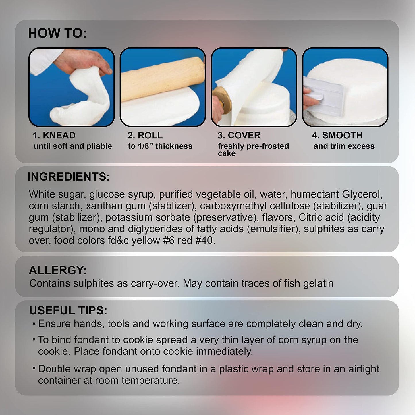 Bakers Choice Black Fondant Icing - Ready to Use Cake Decorating Frosting - 4 oz - Dairy Free, Nut Free