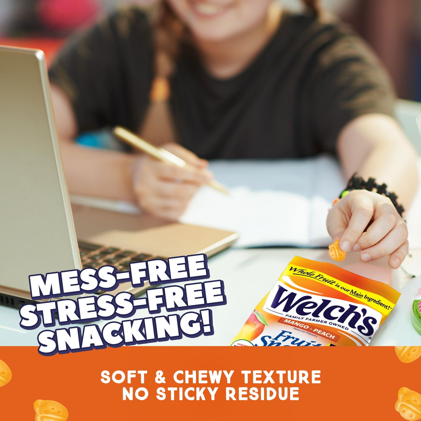 Welchs Fruit Snacks  Mango Peach Snack Box  Gluten Free  5oz Snack Packs (Pack of 12)