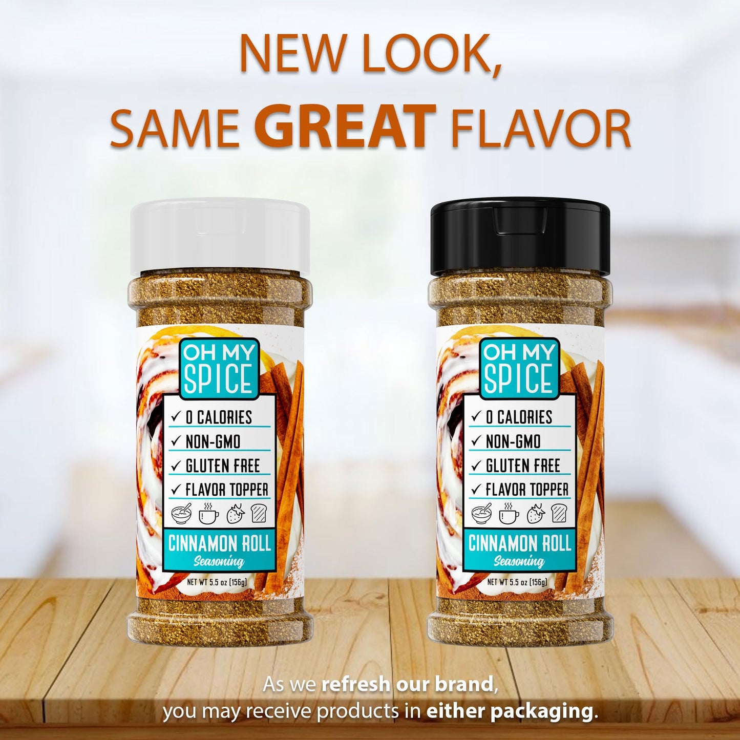 Oh My Spice Ice Cream Topping Cinnamon Roll Mix, Gluten Free, Low Sodium, 5.5oz