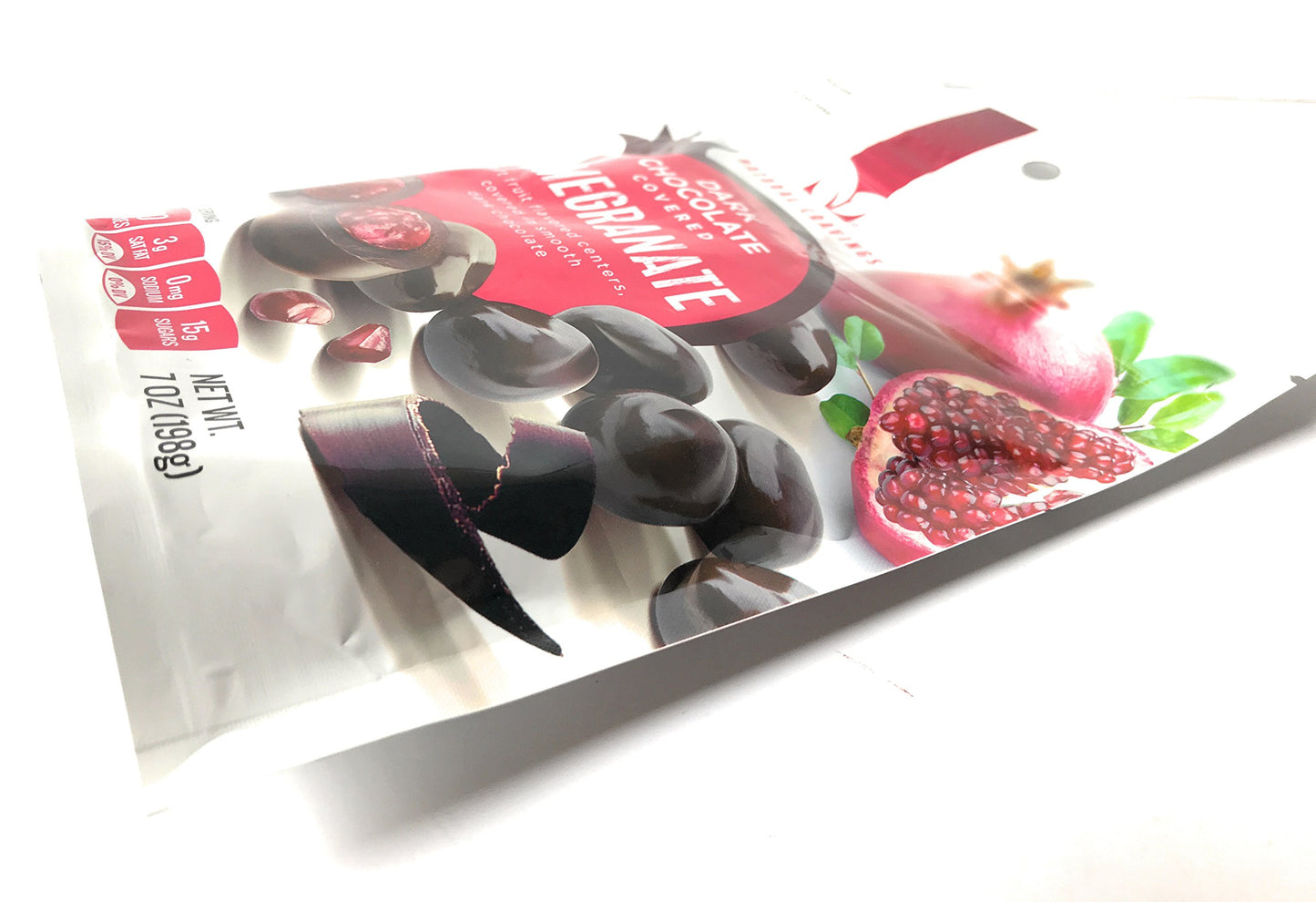 Natural Cravings Chocolate Covered Pomegranates - One 7 Ounce Package Of Dark Chocolate Covered Pomegranates - Delicious!