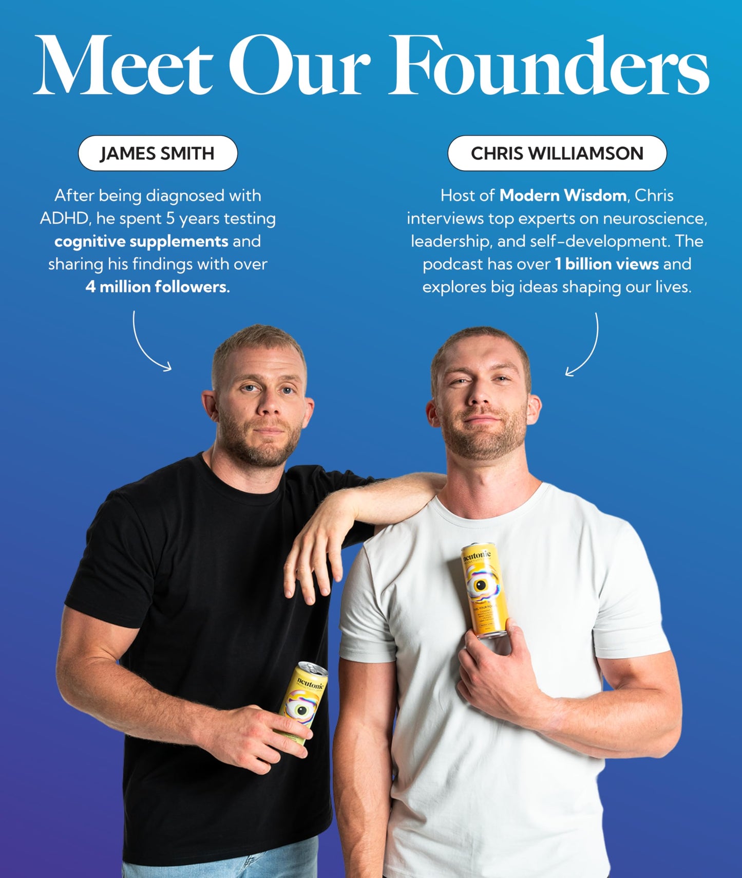 Neutonic Nootropic Energy Drink | Tropical Ice | 12 Cans | 120mg Caffeine, Zero Sugar | Boosts Focus & Memory