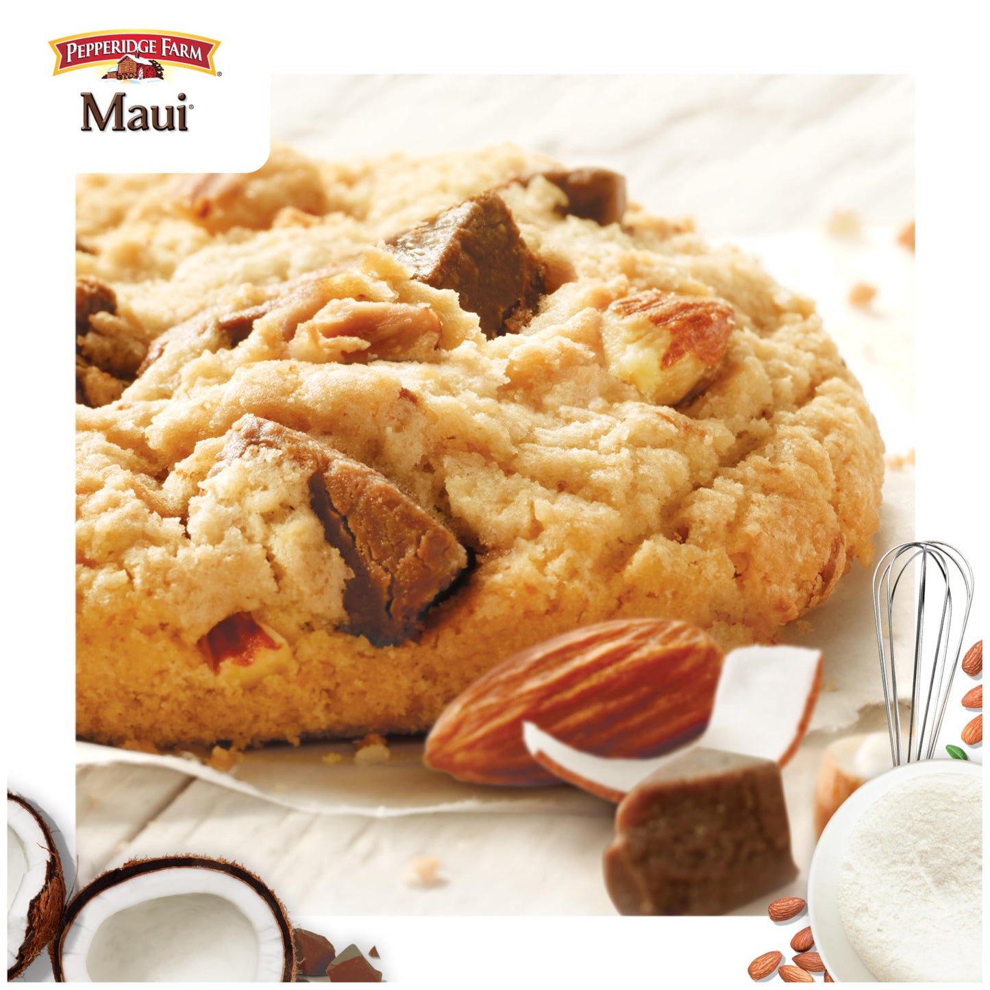 Pepperidge Farm Maui Crispy Milk Chocolate Coconut Almond Cookies, 7.2 oz. Bag