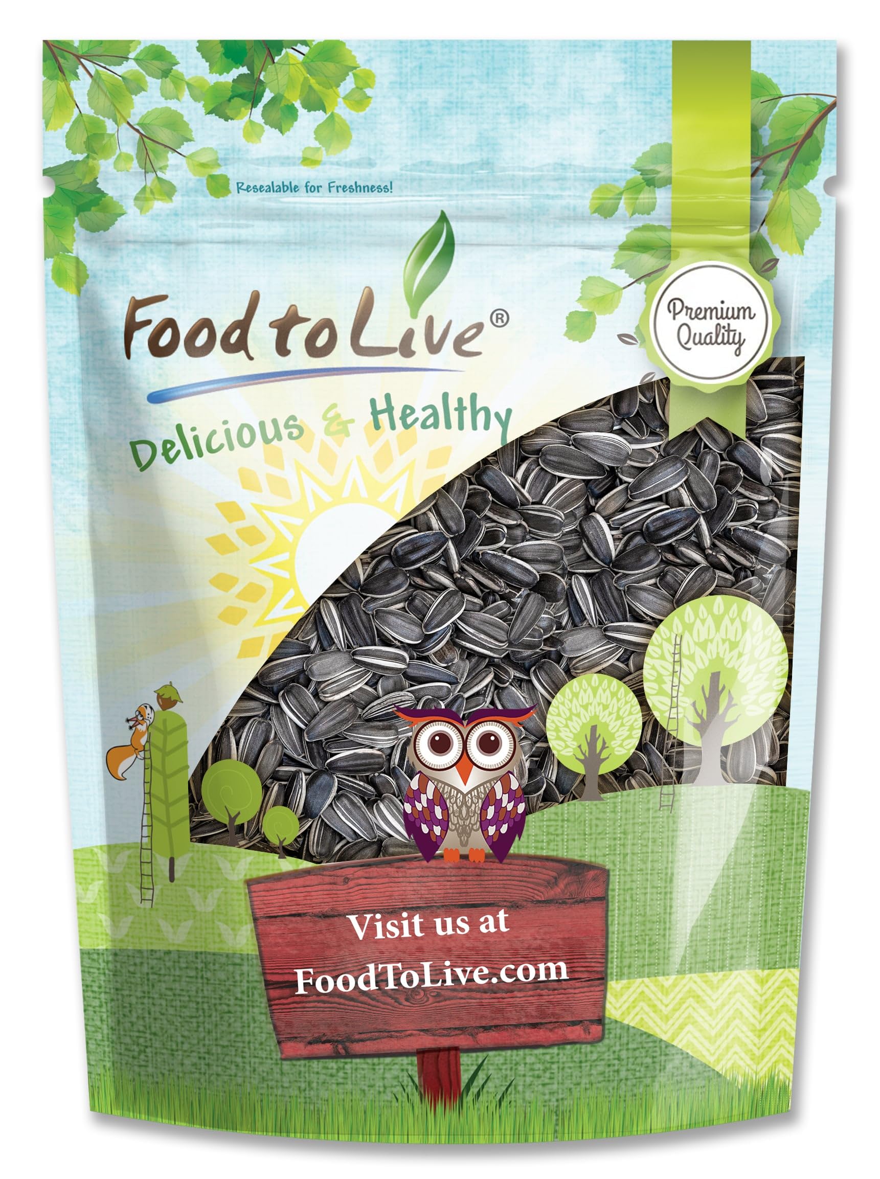 Food to Live Raw Sunflower Seeds in Shell, 6 Ounces - Nutty Snack, Preservative-Free, Great Source of Protein and Fiber