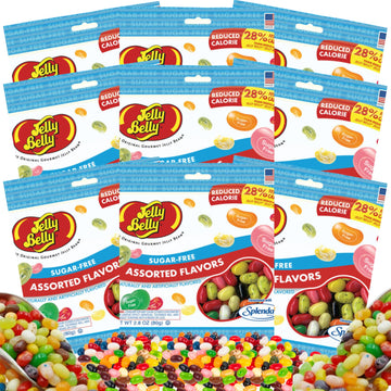 Jelly Belly Assorted Sugar Free Jelly Beans - Sugar Free Candy for Diabetics, Diabetic Candy - (Assorted Flavors, 9 Bags)