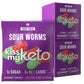 Kiss My Keto Sour Gummy Worms – Low Carb, 1g Sugar, High Fiber – Pack of 16