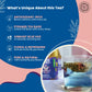 Pride Of India | Blue Sapphire: Butterfly Pea Flower Tea 1 Oz (28.3 Gm) | 100% Pure Butterfly Pea Flower | Mild, Earthy Flavor & Subtle Floral Flavor | Enhanced Pyramid Nylon Tea Bags