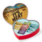 Man Crates Jerky Heart - 10 Beef Jerky Snacks Assortment - Includes Whiskey Maple and Honey Bourbon Flavors - Heart-Shaped Box