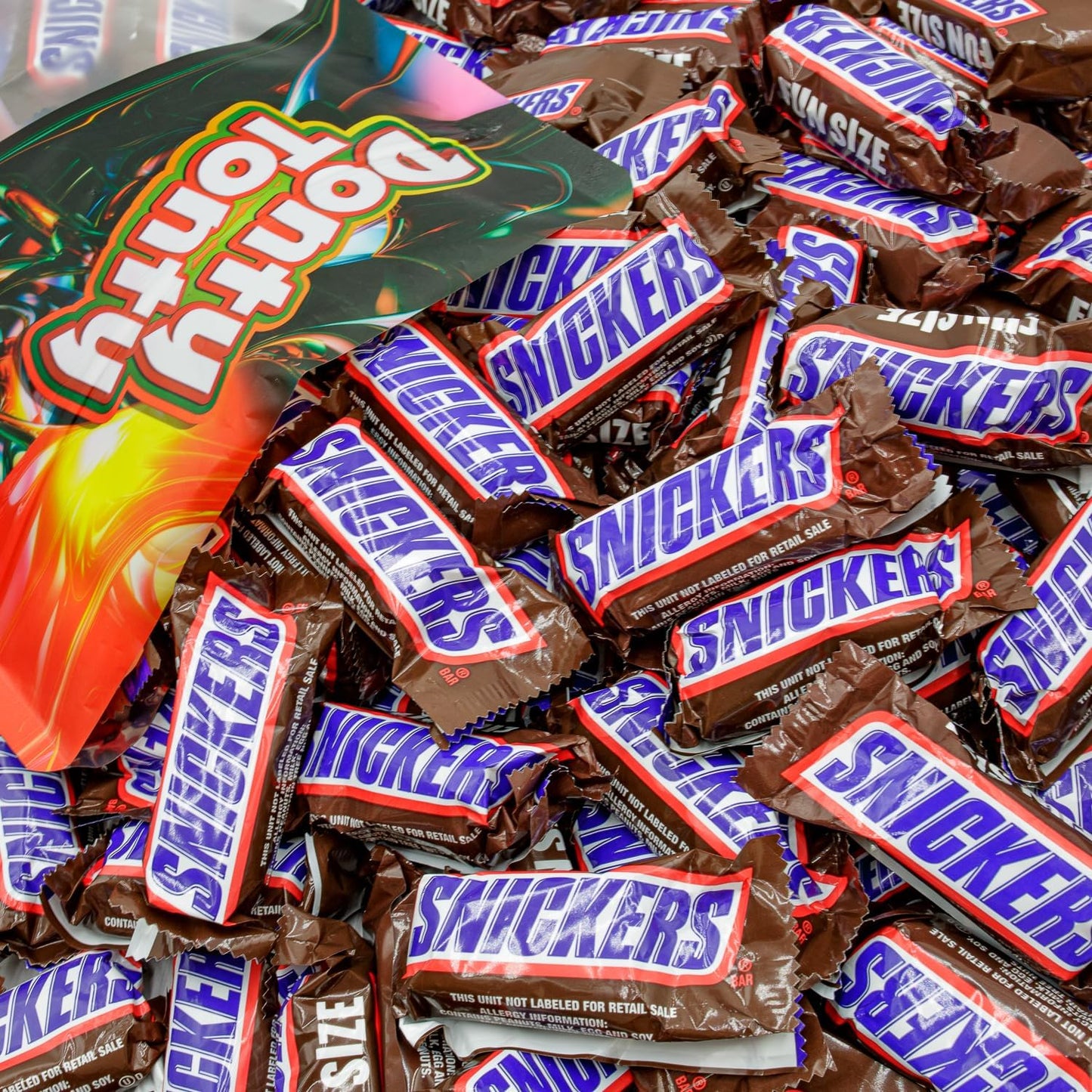 Snickers Fun Size Chocolate Candy Bars 1 Lb - Anti Melt Pack, Individually Wrapped (26 Pieces), Bulk Resealable Bag, Convenient