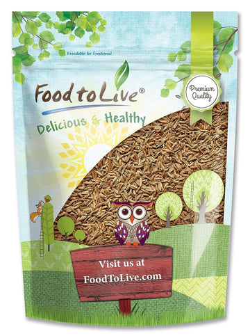 Food to Live Whole Cumin Seeds, 8 Ounces - Jeera Seeds, Vegan, Kosher, Bulk Fragrant Spice. High in Iron, Magnesium, Fiber. Pair