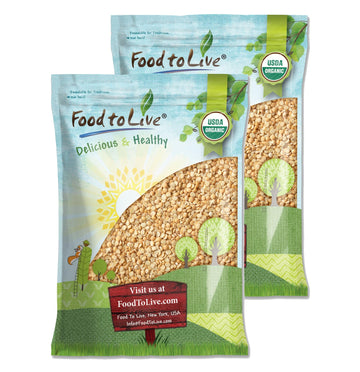 Food to Live Organic Split Yellow Peas, 24 Pounds - Dry Non-GMO Pulses. Legumes in Bulk. Good Source of Protein and Fiber. Easy 