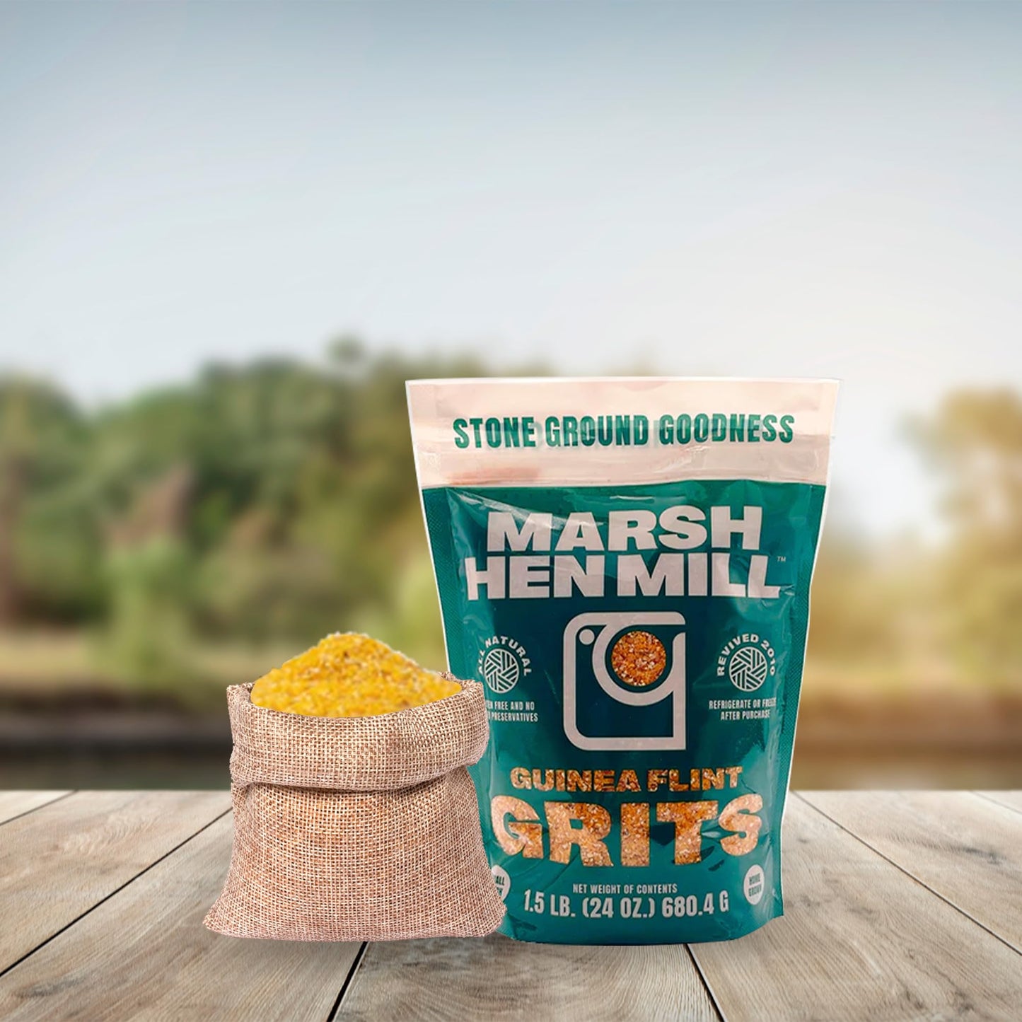 Marsh Hen Mill Guinea Flint Grits 24 Ounce Bag